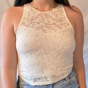 🕊Vintage Cream Lace Tank Top🕊